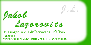 jakob lazorovits business card